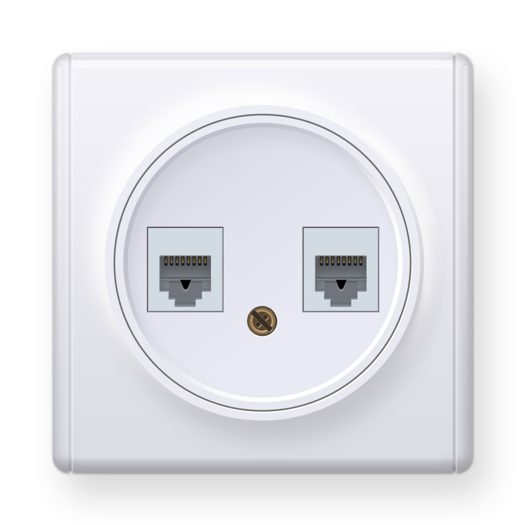 Двойная интернет-розетка RJ45 категории 5е Florence